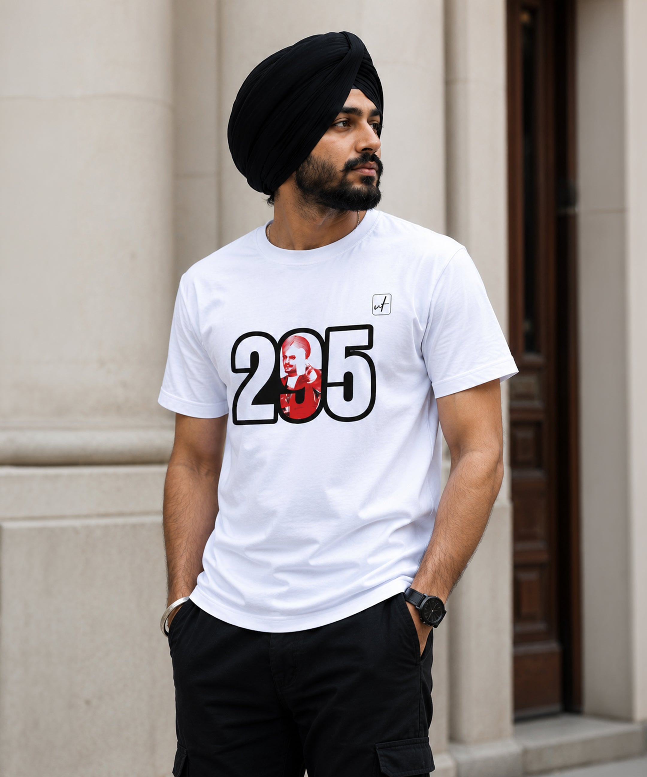 Sidhu Moose Wala 295 Printed T-Shirt for Men | Front & Back Graphic Cotton Tee