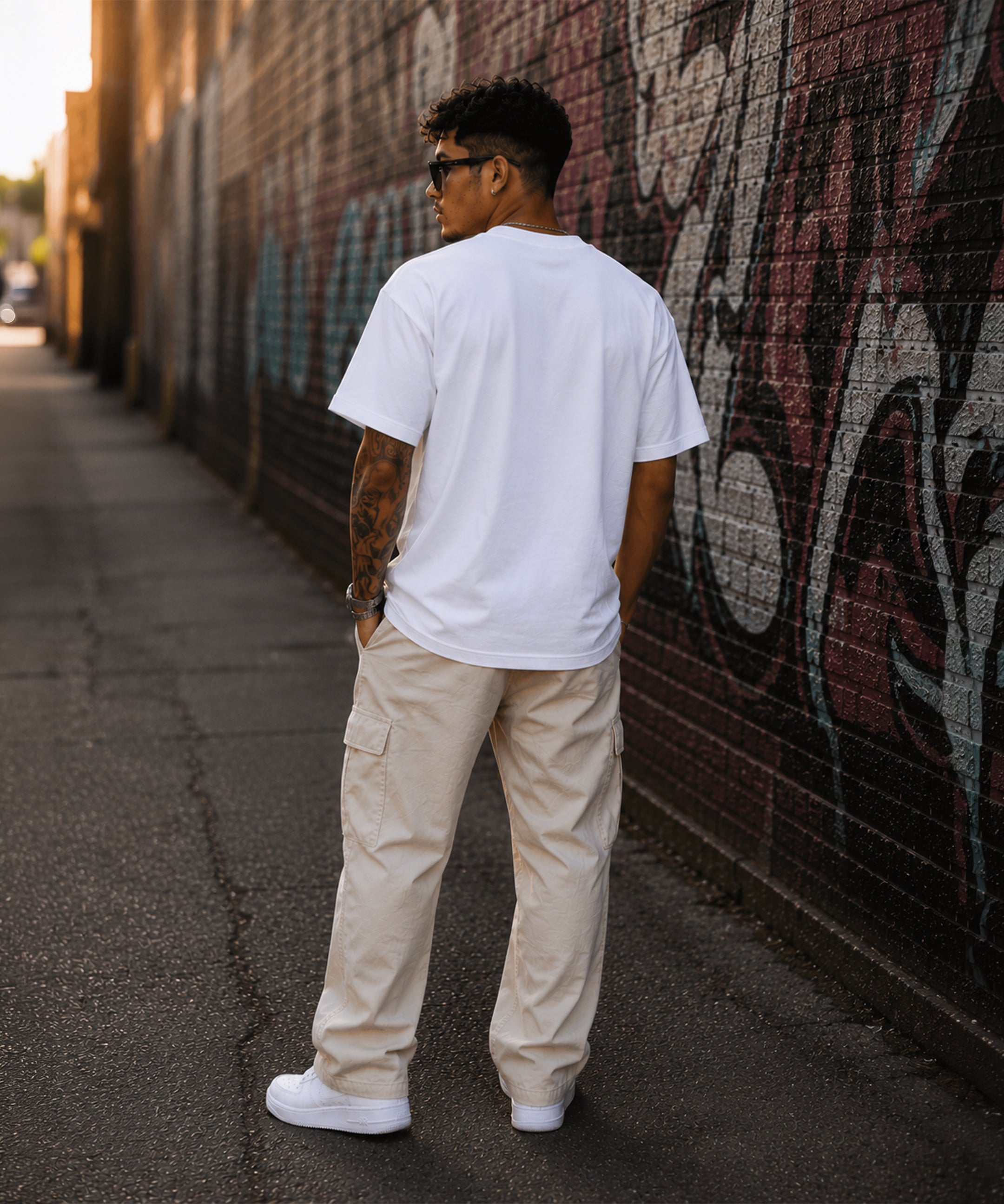 Minimal Abstract Line Art Oversized T-Shirt for Men | Premium Streetwear Graphic Tee