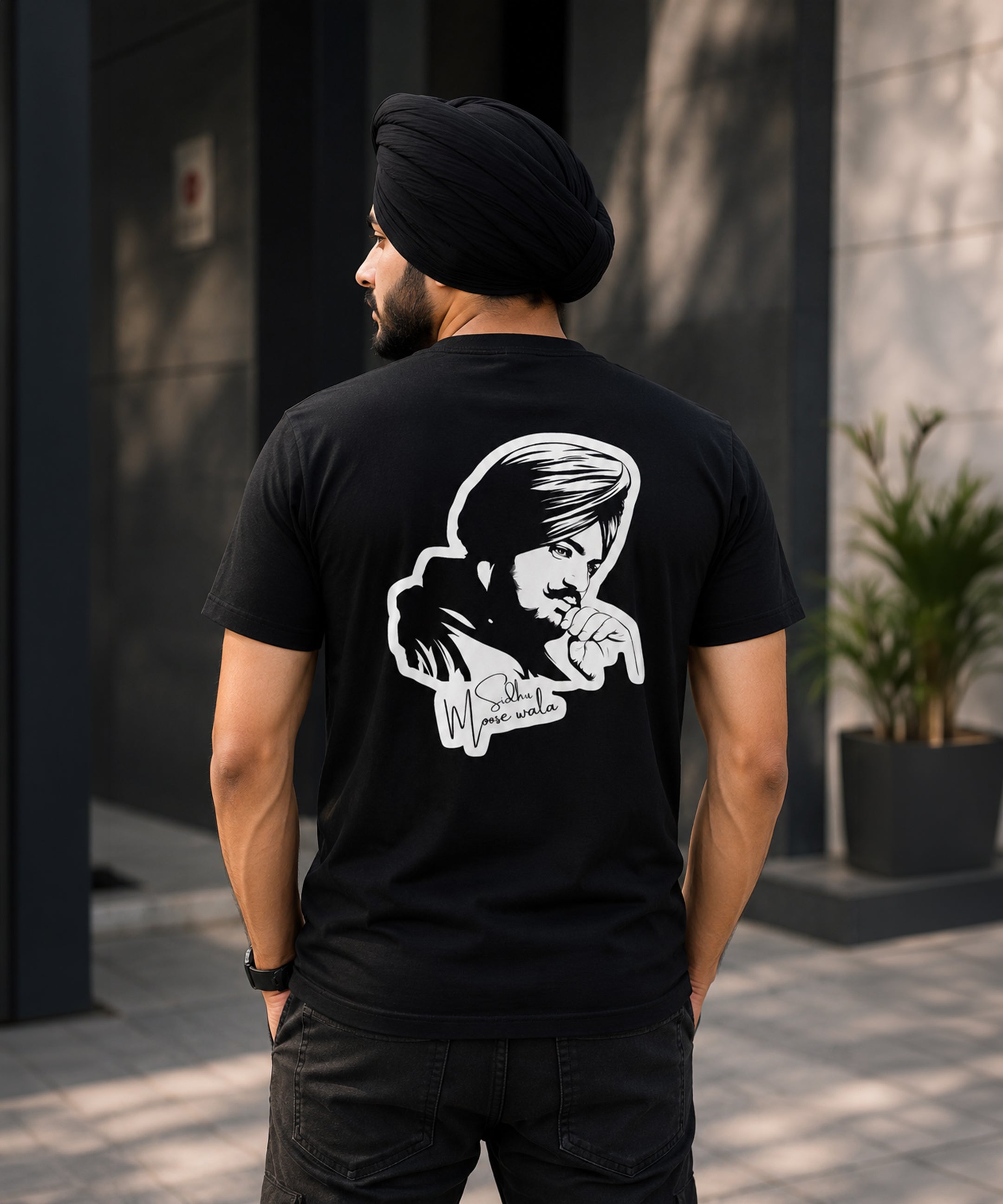 Sidhu Moose Wala 295 Printed T-Shirt for Men | Front & Back Graphic Cotton Tee