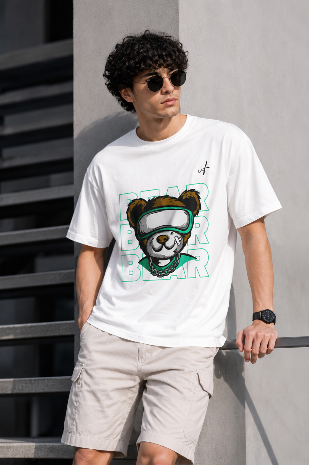 Cyber Bear Graphic T-Shirt – Urban Streetwear Teddy Tee