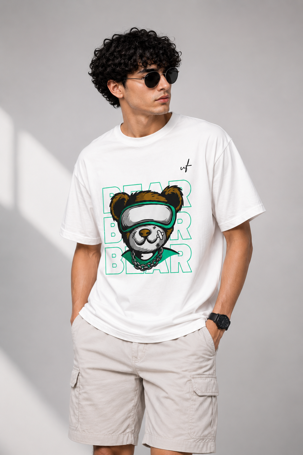 Cyber Bear Graphic T-Shirt – Urban Streetwear Teddy Tee