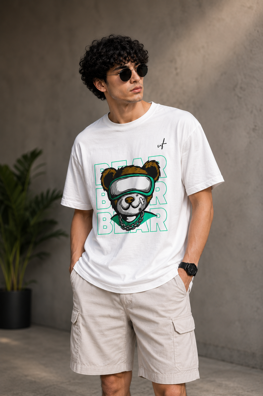 Cyber Bear Graphic T-Shirt – Urban Streetwear Teddy Tee