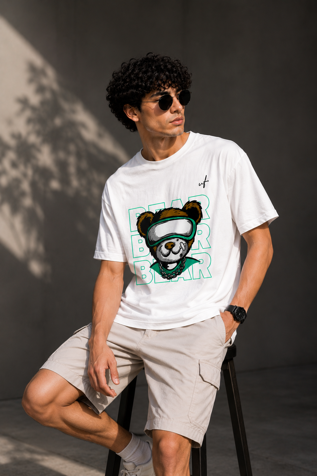 Cyber Bear Graphic T-Shirt – Urban Streetwear Teddy Tee