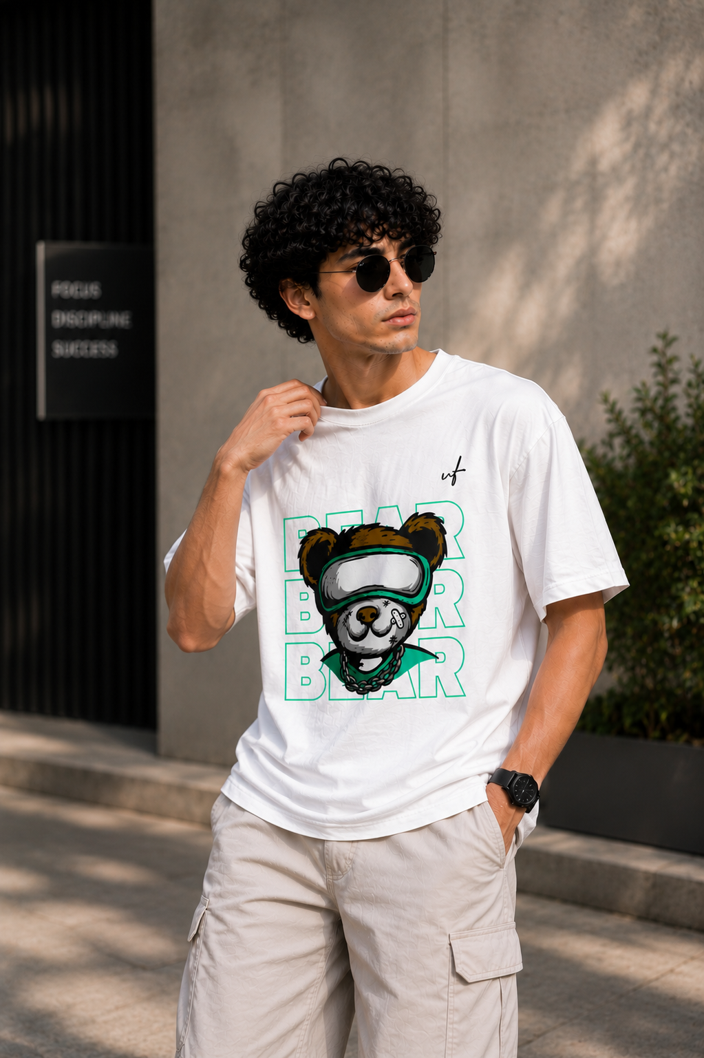 Cyber Bear Graphic T-Shirt – Urban Streetwear Teddy Tee