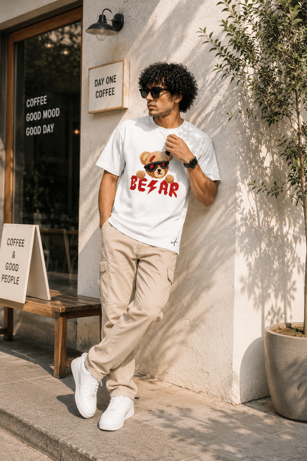 Cool Bear Streetwear Graphic T-Shirt – Urban Fashion Teddy Tee