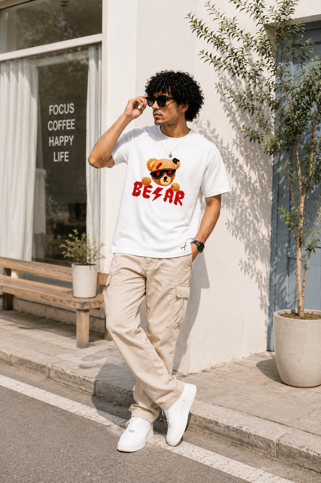 Cool Bear Streetwear Graphic T-Shirt – Urban Fashion Teddy Tee