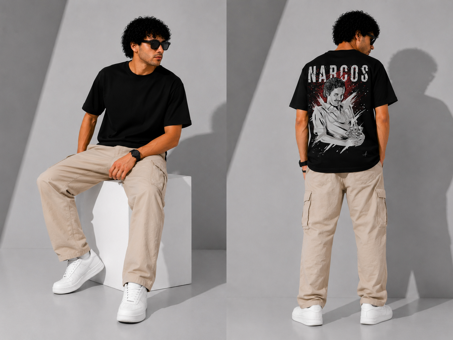 Narcos Graphic Oversized T-Shirt – Bold Urban Back Print Streetwear Tee