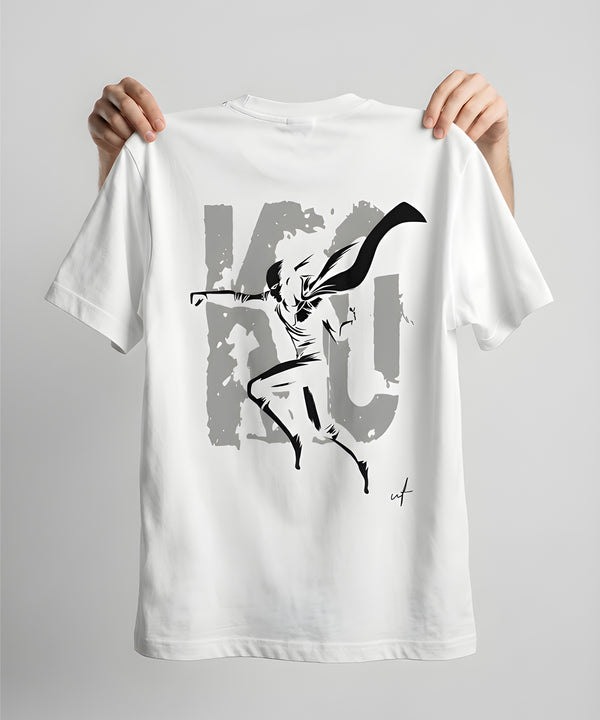 Anime Graphic Oversized White T-Shirt for Men | Japanese Streetwear Tee